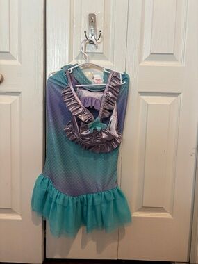 Disney Girls Mermaid Swim Costume in Purple & Teal